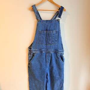 Denim Co Blue Jean Overalls Women's Size M Medium Wash 100% Cotton Dungarees
